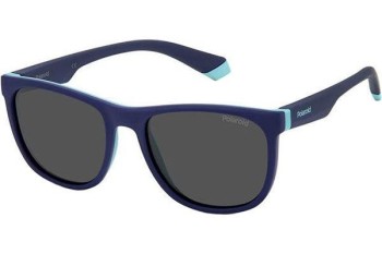 Sonnenbrille Polaroid Junior PLD8049/S ZX9/M9 Polarized Quadratisch Blau