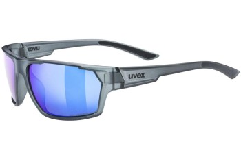 Sunglasses uvex sportstyle 233 P Smoke Mat S3 Polarized Rechteck Grau