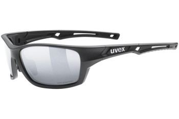 Sunglasses uvex sportstyle 232 P Black Mat S3 Polarized Rechteck Schwarz