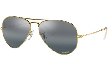 Sonnenbrille Ray-Ban Aviator Chromance Collection RB3025 9196G6 Polarized Pilot Gold