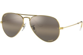 Sunglasses Ray-Ban Aviator Chromance Collection RB3025 9196G5 Polarized Pilot Gold