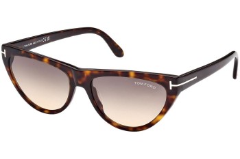 Sunglasses Tom Ford FT0990 52B Cat Eye Havanna