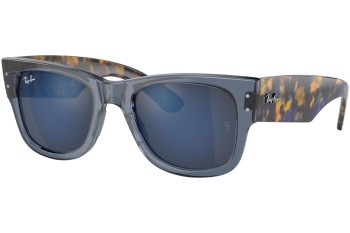 Sunglasses Ray-Ban Mega Wayfarer RB0840S 6638O4 Quadratisch Blau