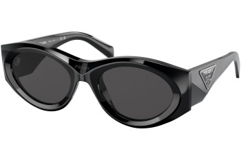 Sonnenbrille Prada PR20ZS 1AB5S0 Oval Schwarz