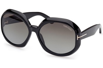 Sunglasses Tom Ford FT1011 01B Rund Schwarz