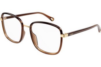 Glasses Chloe CH0034O 009 Quadratisch Braun