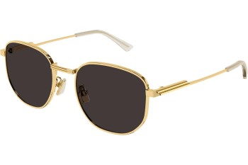 Sunglasses Bottega Veneta BV1160SA 004 Quadratisch Gold