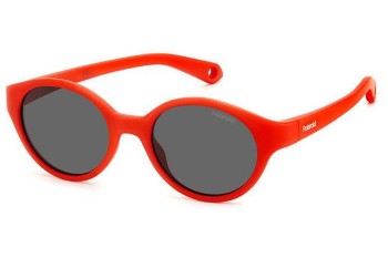 Sonnenbrille Polaroid Junior PLDK007/S C9A/M9 Polarized Oval Rot