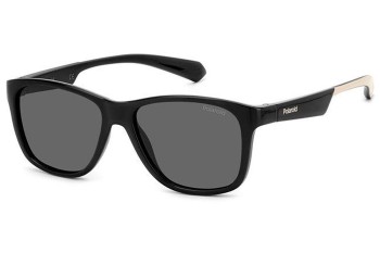 Sonnenbrille Polaroid Junior PLD8052/S 9HT/M9 Polarized Quadratisch Schwarz