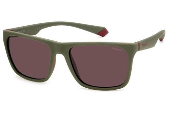 Sonnenbrille Polaroid PLD2141/S 0L9/KL Polarized Quadratisch Grün