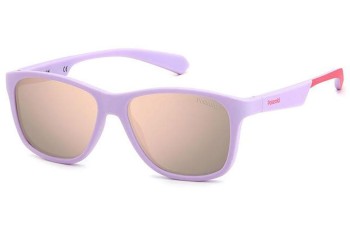 Sunglasses Polaroid Junior PLD8052/S QCK/JQ Polarized Quadratisch Lila