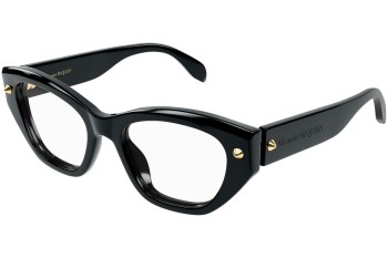 Glasses Alexander McQueen AM0410O 001 Rund Schwarz