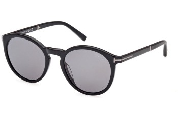 Sunglasses Tom Ford FT1021-N 01D Polarized Rund Schwarz