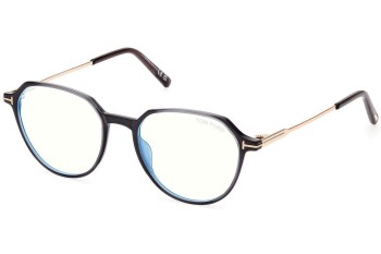 Glasses Tom Ford FT5875-B 020 Rund Schwarz