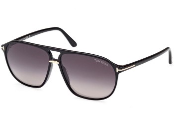 Sonnenbrille Tom Ford FT1026 01B Pilot Schwarz