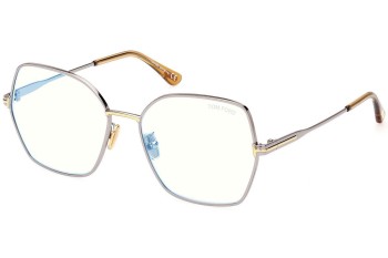 Glasses Tom Ford FT5876-B 014 Cat Eye Silber