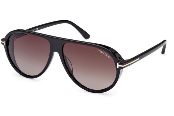 Sonnenbrille Tom Ford FT1023 01B Pilot Schwarz