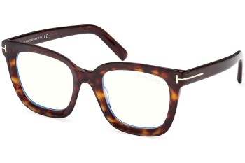 Glasses Tom Ford FT5880-B 052 Quadratisch Havanna