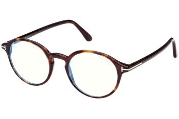 Glasses Tom Ford FT5867-B 052 Rund Havanna