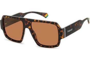 Sonnenbrille Polaroid PLD6209/S/X 086/HE Polarized Quadratisch Havanna