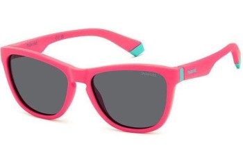 Sonnenbrille Polaroid Junior PLD8056/S 8KJ/M9 Polarized Quadratisch Rosa