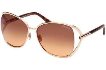 Sonnenbrille Tom Ford Marta FT1091 28F Rund Gold