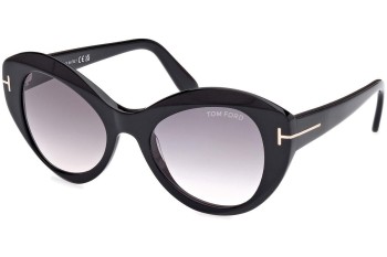 Sunglasses Tom Ford Guinevere FT1084 01B Cat Eye Schwarz