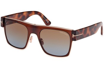 Sunglasses Tom Ford Edwin FT1073 48F Quadratisch Braun