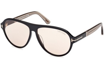 Sunglasses Tom Ford Quincy FT1080 01E Pilot Schwarz