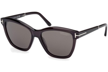 Sunglasses Tom Ford Lucia FT1087 05D Polarized Quadratisch Schwarz