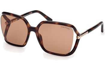 Sunglasses Tom Ford Solange-02 FT1089 52E Quadratisch Havanna