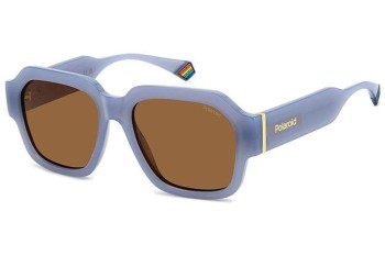 Sonnenbrille Polaroid PLD6212/S/X MVU/HE Polarized Rechteck Blau