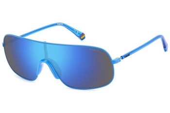 Sonnenbrille Polaroid PLD6222/S MVU/5X Polarized Monoscheibe | Shield Blau