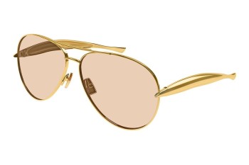 Sunglasses Bottega Veneta BV1305S 002 Pilot Gold