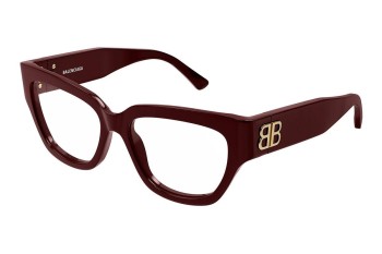 Glasses Balenciaga BB0326O 004 Quadratisch Rot