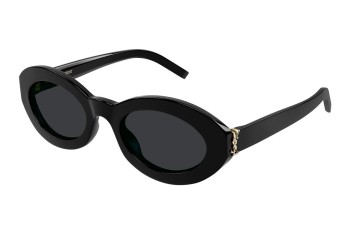 Sonnenbrille Saint Laurent SLM136 001 Rund Schwarz