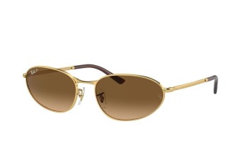 Sunglasses Ray-Ban RB3734 001/M2 Polarized Oval Gold