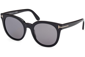 Sonnenbrille Tom Ford FT1109 01D Polarized Rund Schwarz