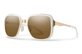 Sunglasses Smith AVELINE VK6/SP Polarized Quadratisch Weiß