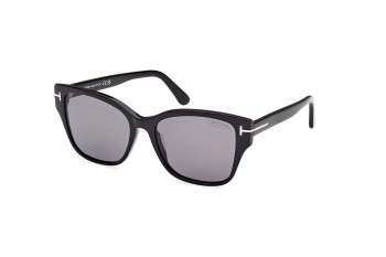 Sonnenbrille Tom Ford FT1108 01D Polarized Rechteck Schwarz