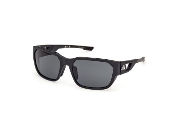 Sunglasses Adidas Sport SP0092 02D Polarized Rechteck Schwarz