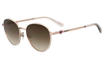 Sonnenbrille Love Moschino MOL074/S PY3/HA Rund Gold