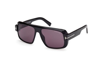 Sunglasses Tom Ford FT1101 01A Flat Top Schwarz