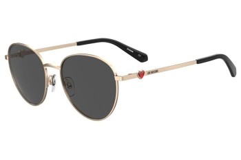 Sonnenbrille Love Moschino MOL074/S 000/IR Rund Gold