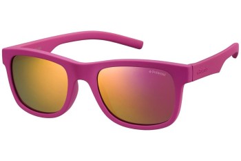 Sunglasses Polaroid Junior PLD8020/S CYQ/AI Polarized Rechteck Rosa