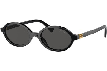 Sonnenbrille Miu Miu MU04ZS 1AB5S0 Oval Schwarz