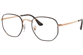 Glasses Ray-Ban Hexagonal RX6448 3176 Quadratisch Gold