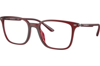 Glasses Emporio Armani EA3242U 6109 Quadratisch Rot