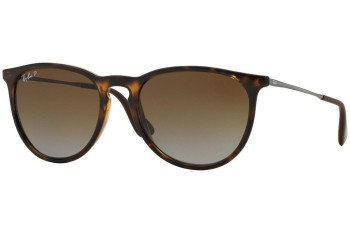 Sunglasses Ray-Ban Erika Classic Havana Collection RB4171 710/T5 Polarized Rund Havanna