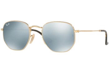 Sonnenbrille Ray-Ban Hexagonal Flat Lenses RB3548N 001/30 Rund Gold